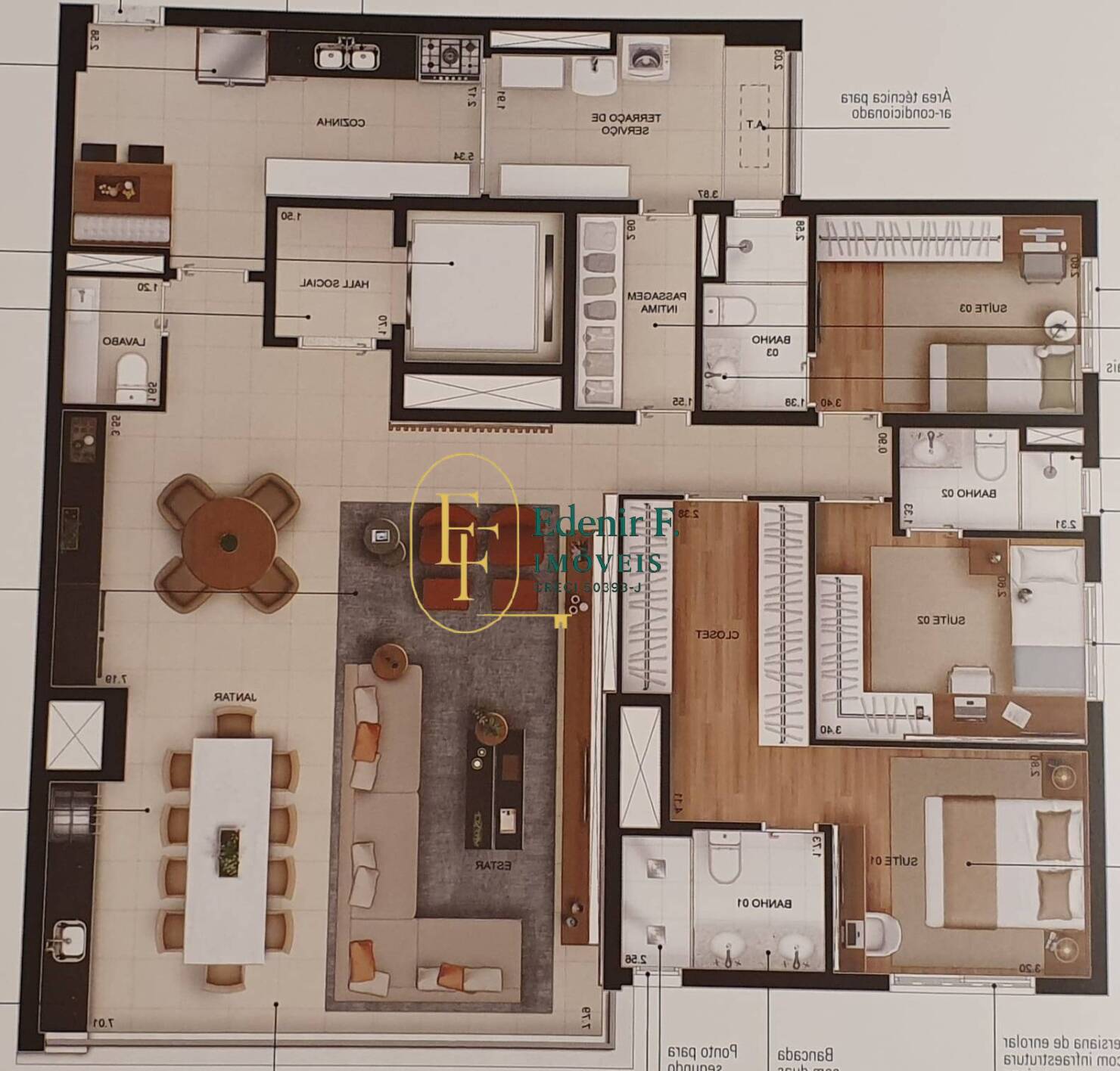 Apartamento, 3 quartos, 159 m² - Foto 43