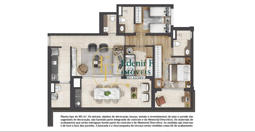 Apartamento, 3 quartos, 105 m² - Foto 10