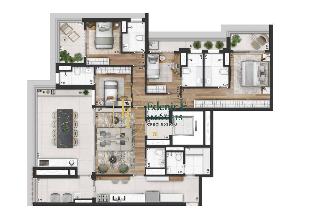 Apartamento, 3 quartos, 176 m² - Foto 23
